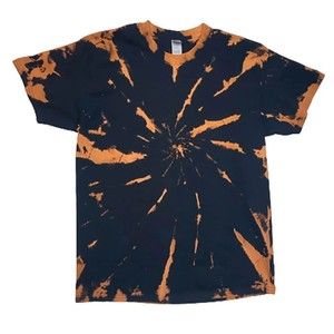 Reverse Tie-Dyed Black and Brown T-Shirt